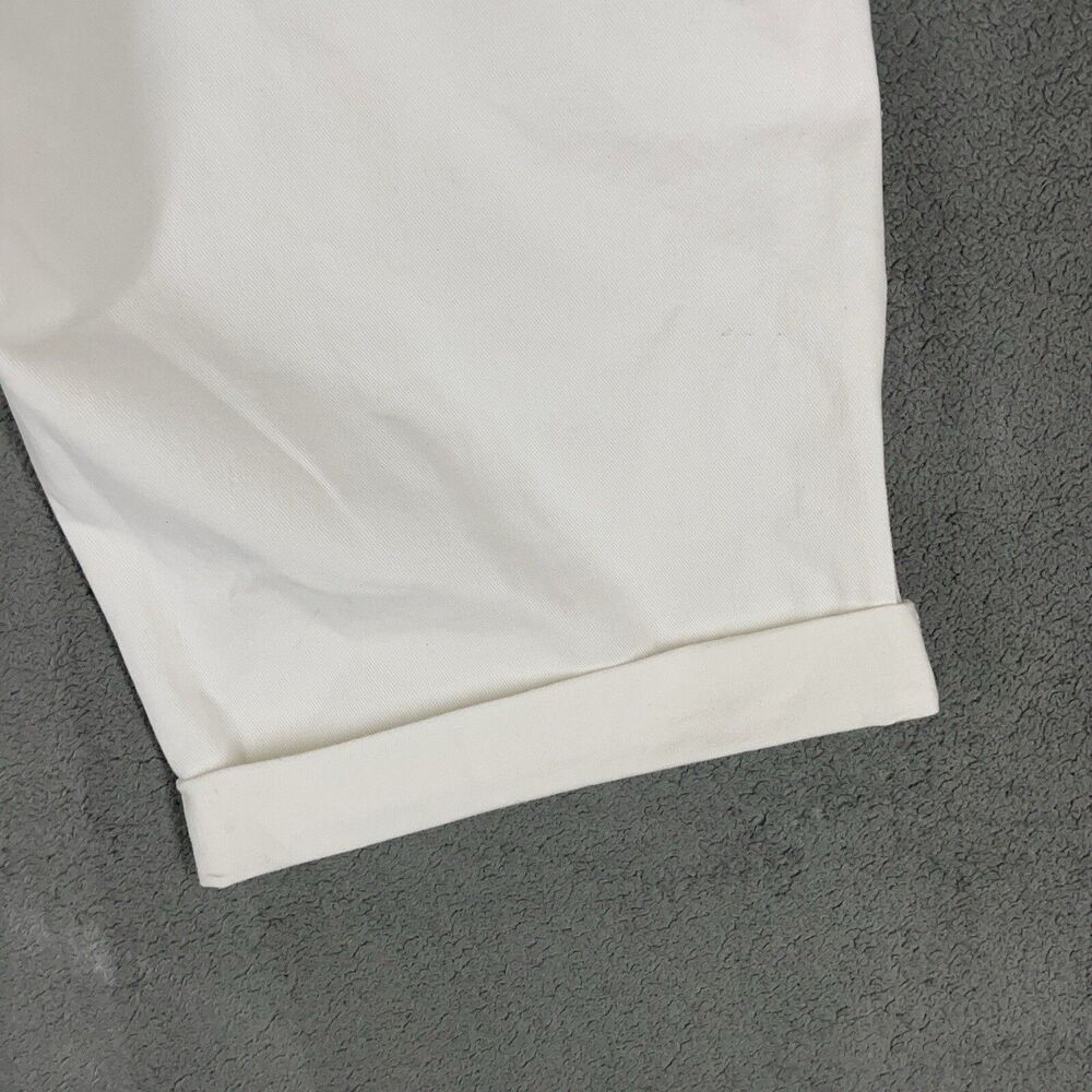 Riders Casuals White Denim Bermuda Shorts High Waist Cuffed Women's 10M Cotton - Picture 12 of 13